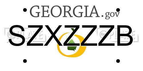 SZXZZZB Georgia License Plate