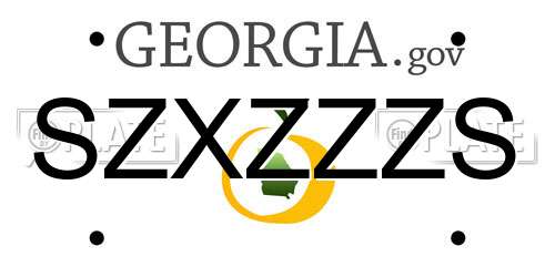 SZXZZZS Georgia License Plate
