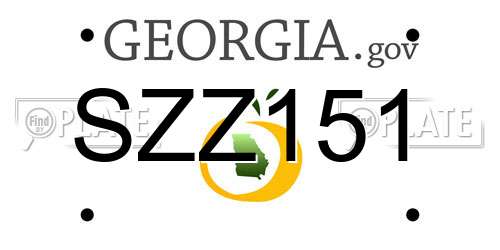 SZZ151 Georgia License Plate