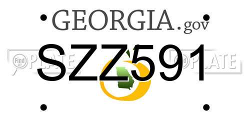 SZZ591 Georgia License Plate