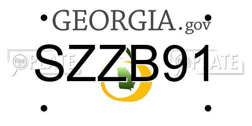 SZZB91 Georgia License Plate