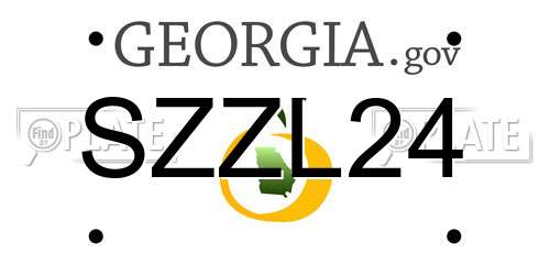 SZZL24 Georgia License Plate