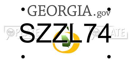 SZZL74 Georgia License Plate