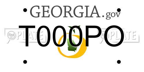 T000PO Georgia License Plate
