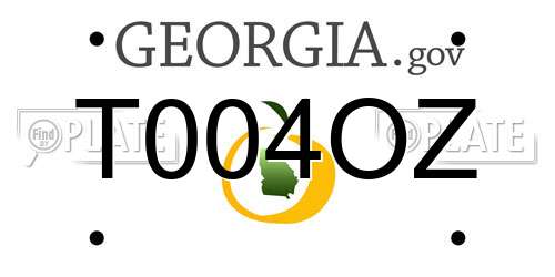 T004OZ Georgia License Plate