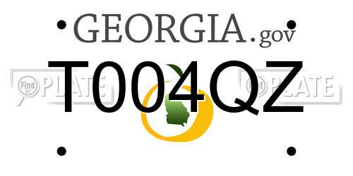 T004QZ Georgia License Plate