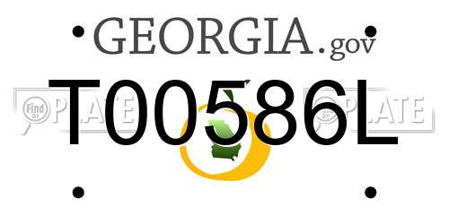 T00586L Georgia License Plate