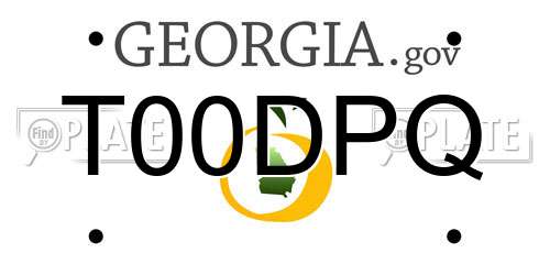T00DPQ Georgia License Plate