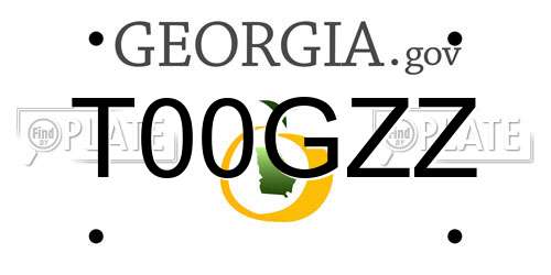 T00GZZ Georgia License Plate