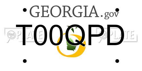 T00QPD Georgia License Plate