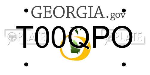 T00QPO Georgia License Plate
