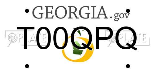 T00QPQ Georgia License Plate