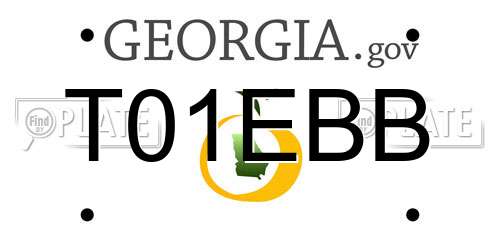 T01EBB Georgia License Plate