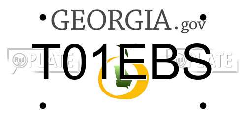 T01EBS Georgia License Plate