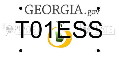 T01ESS Georgia License Plate