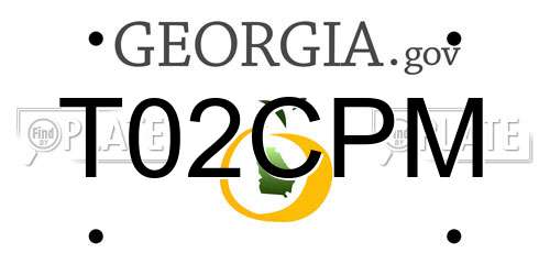T02CPM Georgia License Plate