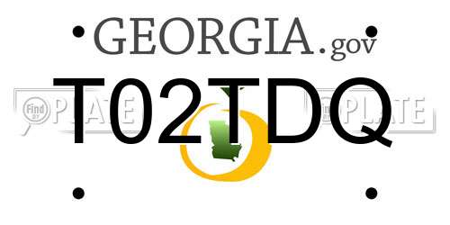 T02TDQ Georgia License Plate