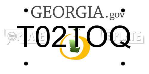 T02TOQ Georgia License Plate