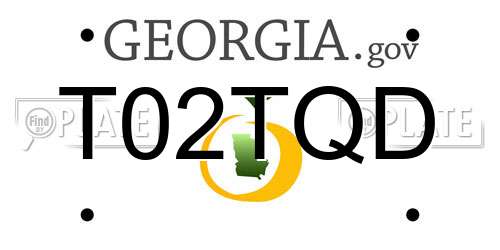 T02TQD Georgia License Plate