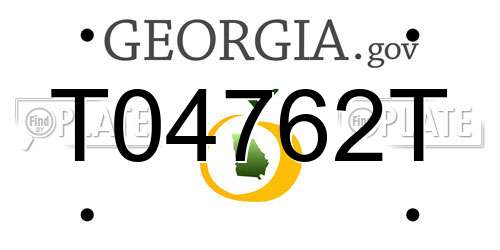 T04762T Georgia License Plate