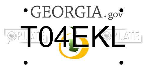 T04EKL Georgia License Plate