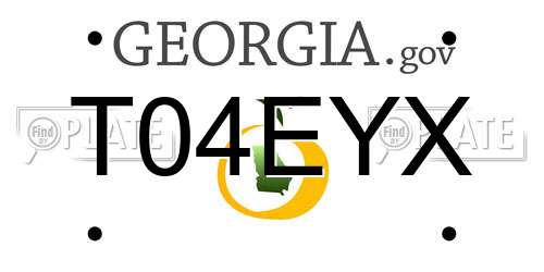 T04EYX Georgia License Plate