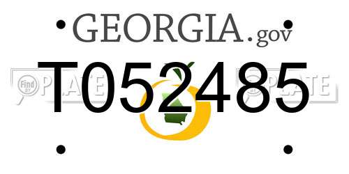 T052485 Georgia License Plate