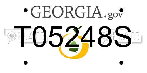 T05248S Georgia License Plate