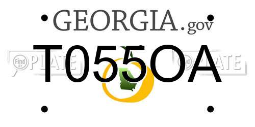 T055OA Georgia License Plate