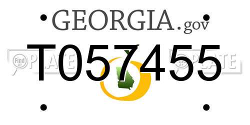 T057455 Georgia License Plate