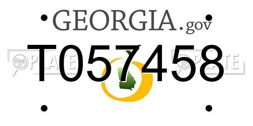 T057458 Georgia License Plate
