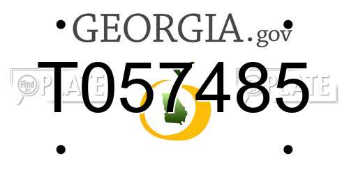 T057485 Georgia License Plate