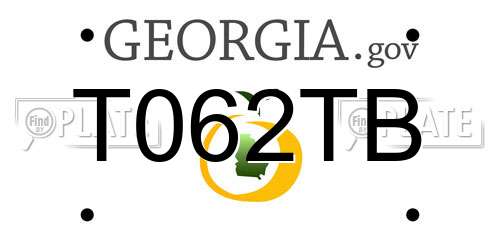 T062TB Georgia License Plate