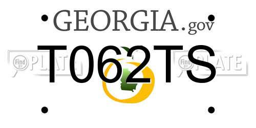 T062TS Georgia License Plate