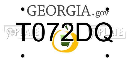 T072DQ Georgia License Plate