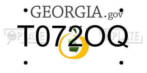 T072OQ Georgia License Plate