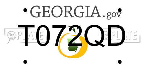 T072QD Georgia License Plate