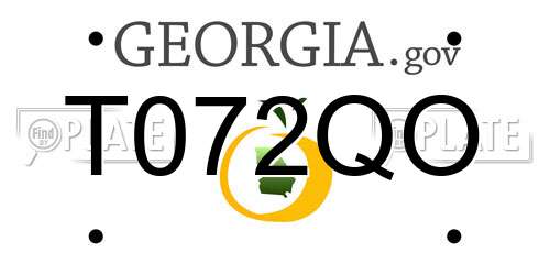 T072QO Georgia License Plate