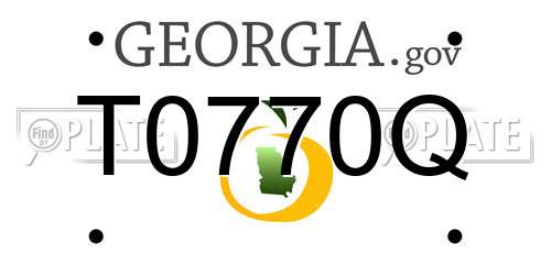 T0770Q Georgia License Plate