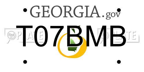 T07BMB Georgia License Plate