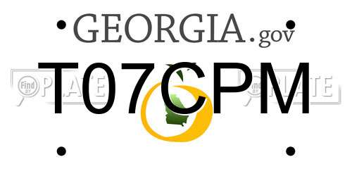 T07CPM Georgia License Plate