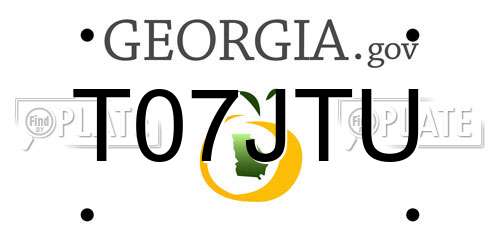 T07JTU Georgia License Plate