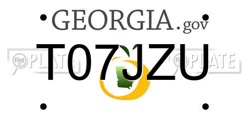 T07JZU Georgia License Plate