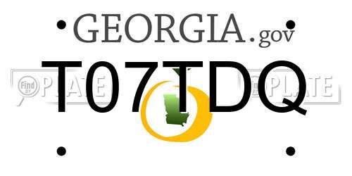 T07TDQ Georgia License Plate