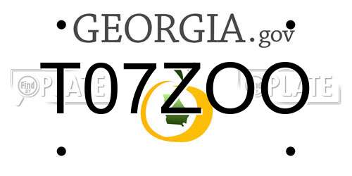T07ZOO Georgia License Plate