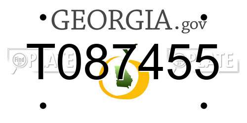 T087455 Georgia License Plate