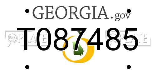 T087485 Georgia License Plate
