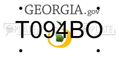 T094BO Georgia License Plate