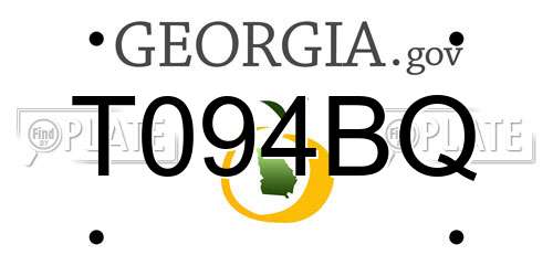T094BQ Georgia License Plate