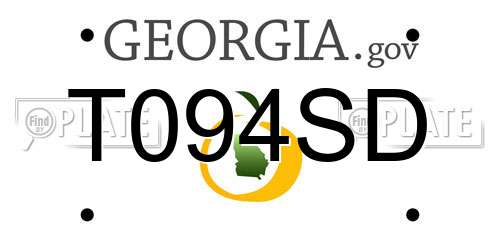 T094SD Georgia License Plate